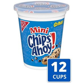 [미국직배송}미니 칩스 아호이 컵 12개입x99g/Mini CHIPS AHOY! Oiginal Chocolate Chip Cookies 12ct, 99g, 12개