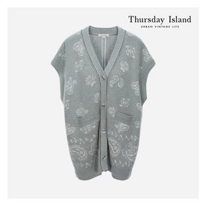 써스데이아일랜드 Thusday Island 페이즐리 박시 오픈 베스트 T228MVT238W