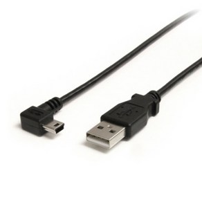 USB 2.0 A 타입 미니5핀 외장 하드 액션캠 카메라 하이패스 블랙박스 디카 mini5핀 구형 충전 ㄱ자 케이블, 2개, 100cm