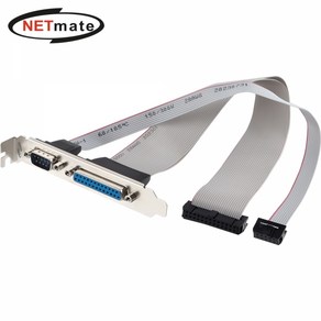 NETmate NMB-S2595 시리얼/패러럴 브라켓 케이블 0.3M DM9M DB25F, 1개, 0.3mm