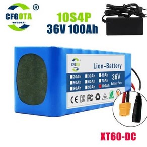 전기 스쿠터 18650 배터리 팩 10S4P 리튬 100000mAh 36V, [06] XT60-DC, 1개