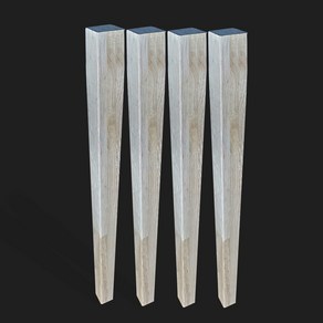 국내제작 단단한 고무나무 두께 6cm 원목 테이블다리 책상 식탁다리, 1개, 사선다리 72cm 낱개 1개