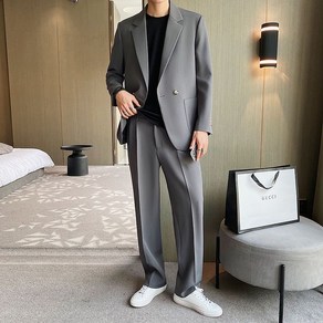 빌리즈빈 남성 베이직 원버튼 캐주얼 정장 수트 BA043