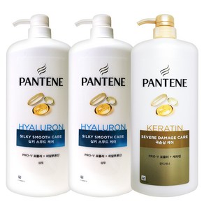 팬틴 실키스무드 케어 샴푸1200mlx2개+극손상컨디셔너, 1200ml, 3개