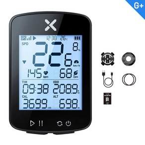 이런샀네 XOSS G + 2세대 자전거 GPS 컴퓨터 무선 속도계 라이딩 마스터, G2 plus, 1개, 블랙