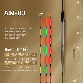 AN 갈대 스마트전자찌 소꼬즈리 내림찌 민물바닥 낚시 찌 추천주야겸용, 1개, AN-03 부력1.7g+배터리