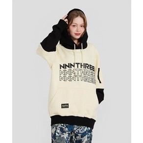 2324 NNN - Skull Layered style - HOOD - 아이보리+블랙