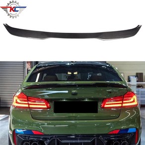 BMW용 리어 스포일러 BMW 5 시리즈 G30 F90 M5 ABS 광택 매트 블랙 카본 룩 백 윙 립, 1) GLOSS BLACK, [01] GLOSS BLACK