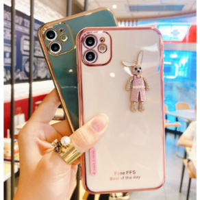 갤럭시 S21 S21+ 플러스 울트라 큐빅 토끼 캐릭터 큐빅 포인트 실리콘 케이스 galaxy S21 plus ultra case 휴대폰 핸드폰 우꾸모 폰케이스