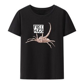 Alien scorpion beg free hugs 프린트 티셔츠 남성 여성 하라주쿠 undertale 피트니스 streetwear 남여 반팔 캐주얼 탑스