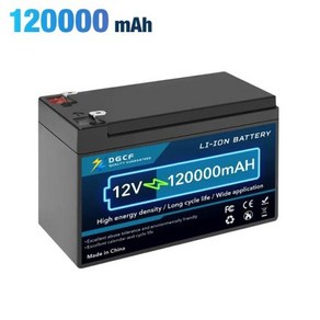 업그레이드된 리튬 이온 18650 배터리 전기 자동차 팩 내장 BMS 30A 고전류 9V-12V 60Ah, 120Ah, 1개