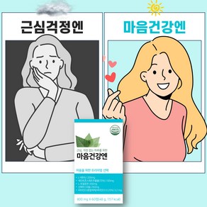 약사 연구진이 개발한 마음건강엔 5가지 핵심성분을 한번에 채운 올인원 제품 800mg x 60정