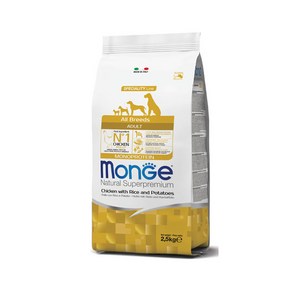 [DOG]몬지 모노프로틴 (LID) 올브리드 어덜트 치킨 2.5kg /1살이상/어덜트/반려견/단일단백질, 1개