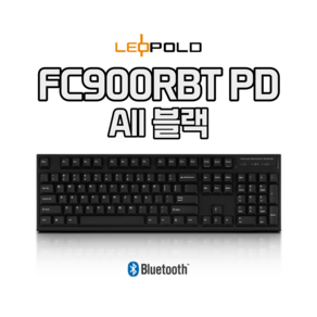 레오폴드 FC900RBT PD 블랙 [유/무선 지원] 104키 기계식 키보드, 갈축, 한글자판