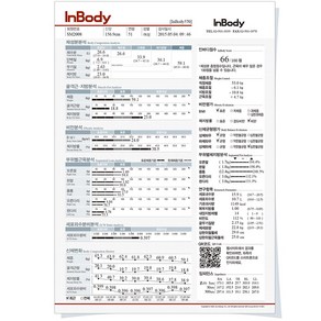 인바디570 용지 결과지 종이 프린트 출력표 500매, 성인용 결과지, 1개, 혼합색상