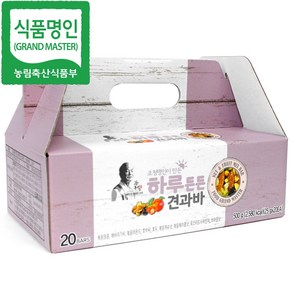 두레촌 명인조청 하루든든견과바 25gx20개입 식품명인 강봉석 / 에너지바 한과 강정 영양바 명절선물세트, 500g, 1개