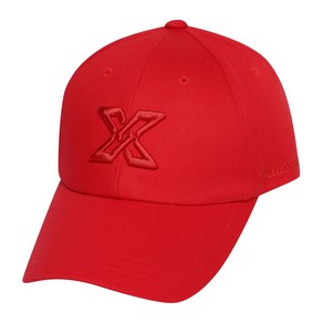 [제이디엑스] JDX 봄 가을 남성 X로고 기본 육각캡 모자 X1CPV1901, 레드, 1개