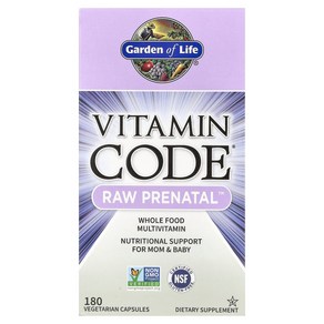 가든오브라이프 Vitamin Code Raw Penatal 베지 캡슐 180정, GOL11590, 1개