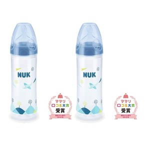 NUK Slim Baby Bottle 누크 프리미엄 슬림 젖병0개월이상 하이퍼 250ml 2팩, 2개