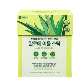 종근당건강 알로에 이뮨스틱 20g x 40포, 40개