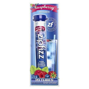 Zipfizz 비타민B12 함유 헬시 에너지 믹스 블루베리 라즈베리 튜브 20개입 각 11g (0.39 oz), Zipfizz 집피즈 비타민B12 함유 헬시 믹스 블루, 220g, 1개