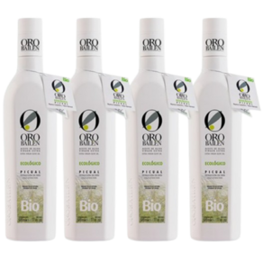 [공식수입사] 오로바일렌 유기농 올리브오일 바이오 피쿠알 500ml 3병 세트 BIO PICUAL OROBAILEN 기프트 박스 없음, 4개