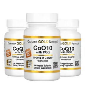 Califonia Gold CoQ10 with PQQ 캘리포니아 골드 PQQ함유 CoQ10 100mg 소프트젤 60개입, 3개, 60정