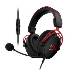 HyperX Cloud Alpha 게이밍 헤드셋 인라인 볼륨 컨트롤 Box 포함 레드 HX-HSCA-RDAS 오리지널 데이터 특전 첨부 ( 4P5L1AB#UUF )