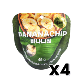 해맑음 바나나칩 견과류 45g x 4개