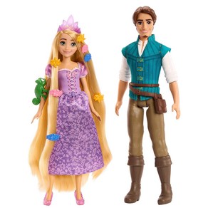 MATTEL 디즈니(Disney)/디즈니 프린세스(Disney Pincess) 라푼젤/프린 라이더(어드벤처 세트)【돌 2마리】【옷 갈아입히기 인형】【3세~】HLW39, 1개