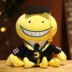 귀여운 Koosensei 인형 일본 애니메이션 박제 노란색 문어 플러시 장난감 암살 교실 Plushie 장식 베개 소파, 15cm Pendant, A, 1개