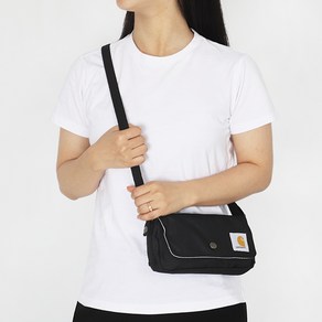 칼하트 Cross Body 크로스백 바디백 호리존탈 올블랙-Carhartt 로고