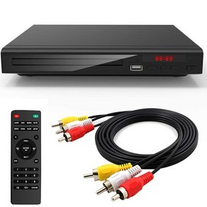 휴비나인 DVD시디플레이어 TV용 DVD 플레이어 모든 지역 CD 디스크 AV 출력 내장 PAL NTSC USB 입력 원격 제어, EU PLUG 220V, EU PLUG 220V