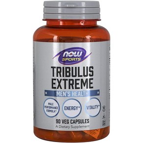 NOW Spots Nutition Tibulus (Tibulus teestis) Exteme Enhanced Vitality Mens Health 90 Veg Capsules, 1개, 90정