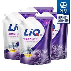 리큐 얼룩제거 올인원 액상세제 일반용 리필, 4개, 2.1L