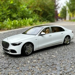 마이바흐 S-Class S680 2021 자동차 모델용 AR 1/18 리미티드 개인 컬렉션 회사 선물 디스플레이 생일, 01 WHITE