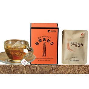 홍삼차 티백 친환경 100% 로스팅 건강 인삼차, 2g, 10개, 1개, 10개입