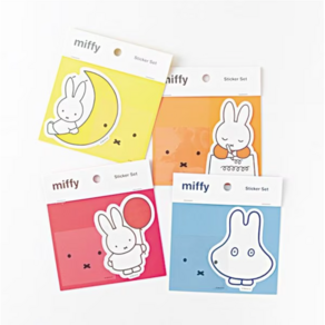 미피 miffy 스티커 세트, 레드