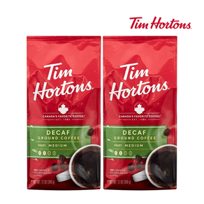 [Tim Hotons] [1+1] 팀홀튼 커피 디카페인 원두 가루 340g 2팩 Tim Hotons Decaf Gound Coffee, 2개