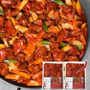 춘천 한입 신선닭갈비 1kg, 일반맛+일반맛, 2개