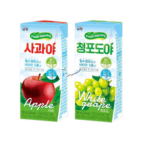 남양 팩주스 2종 사과야 15팩+청포도야 15팩 총30팩, 190ml, 30개