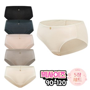 [로쉬] 심리스 햄라인 자국 없는 편안한 여성팬티 5매입 (빅사이즈 까지)