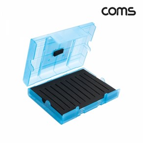 Coms KS834 Coms 외장하드충격방지하드케이스3.5형HDD(1EA)M.2SSD(10EA)하드디스크보관Blue