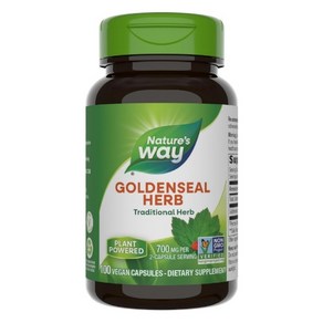 네이쳐스웨이 골든씰 허브 800mg 100캡슐 Natue's Way Goldenseal Heb, 1개, 100정