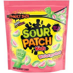 SOUR PATCH KIDS Watemelon Soft & Chewy Candy Fam SOUR PATCH KIDS 수박 소프트 & 츄위 캔디 패밀리 사이즈 벌크 캔디 1, 816.47g, 1개