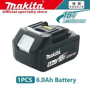 마키타 정품 18V 배터리 6Ah BL1850B 리튬 이온 교체 배터리 BL1850 BL1860B BL1860 BL1840B BL1830B BL1830 LXT-400 RU, [04] Makita 10C-6.0A