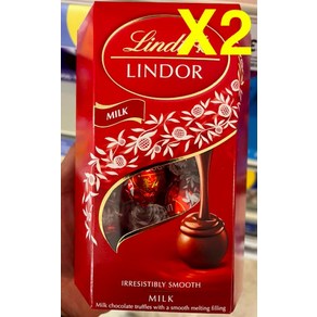 린트 린도르 밀크 초콜릿 트러플 200g 2박스 Lindt Lindo Milk Chocolate Tuffles Caton 337G, 2개