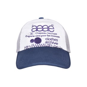 에이이에이이 AEAE WEB LOGO MESH CAP - [GREY/BLUE]