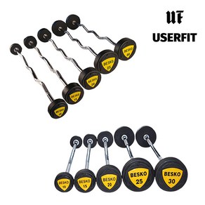 베스코 우레탄 TPU 헬스장 바벨 일자바 컬바 이지바 10~30kg, 일자바 10kg, 1개