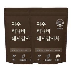 돼지감자차 여주 바나바잎차 티백 식약청인증 HACCP, 2개, 40개입, 1g
